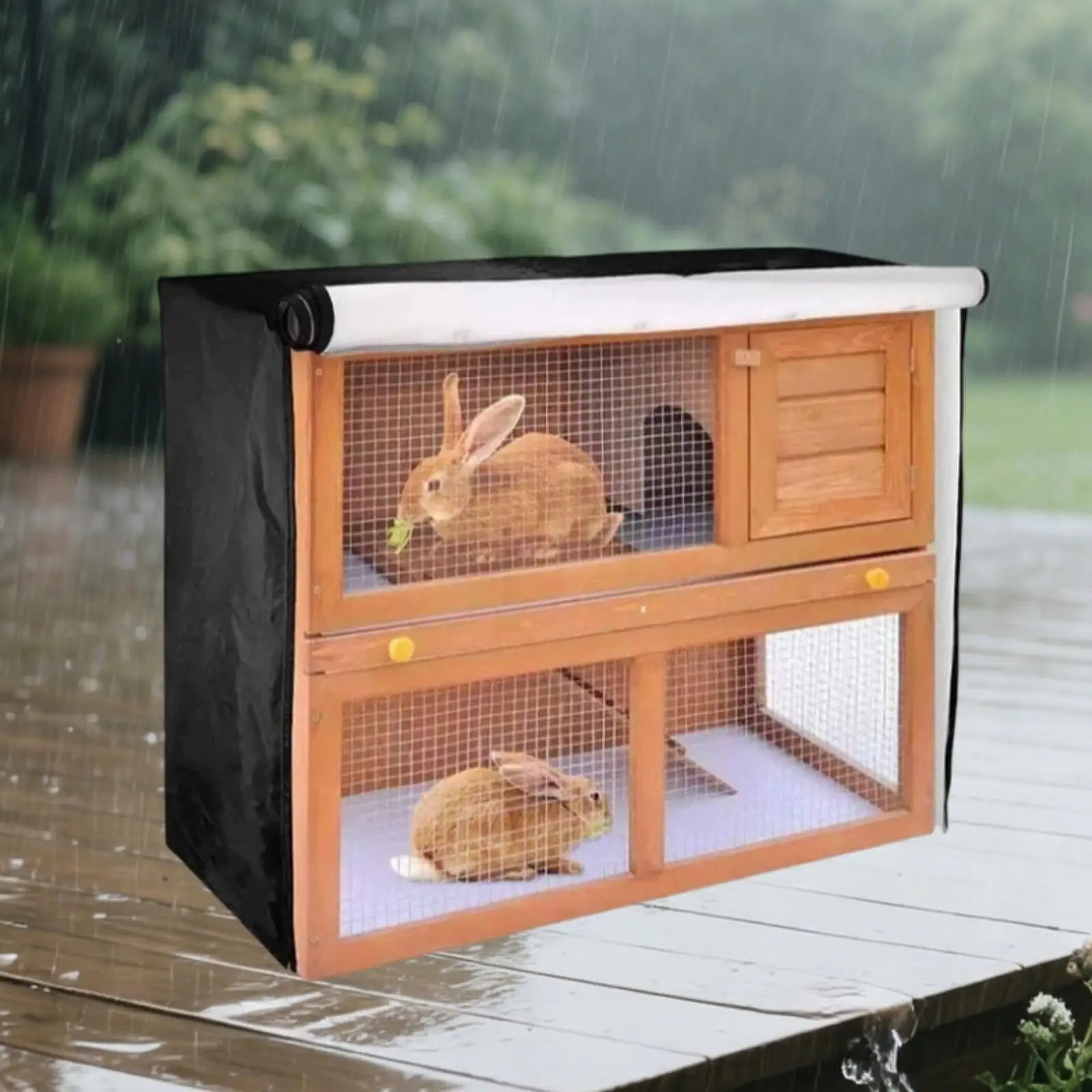 Rabbit Hutch Cover Gifts Protection High Performance Professional Windproof Sturdy Accessories Guinea Pig Bunny Cage Cover Black