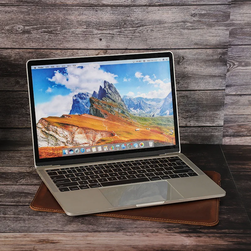 ينطبق على حقيبة الكمبيوتر المحمول الجلدية الرفيعة الداخلية مقاس 13.3 بوصة لجهاز Macbook Pro #3