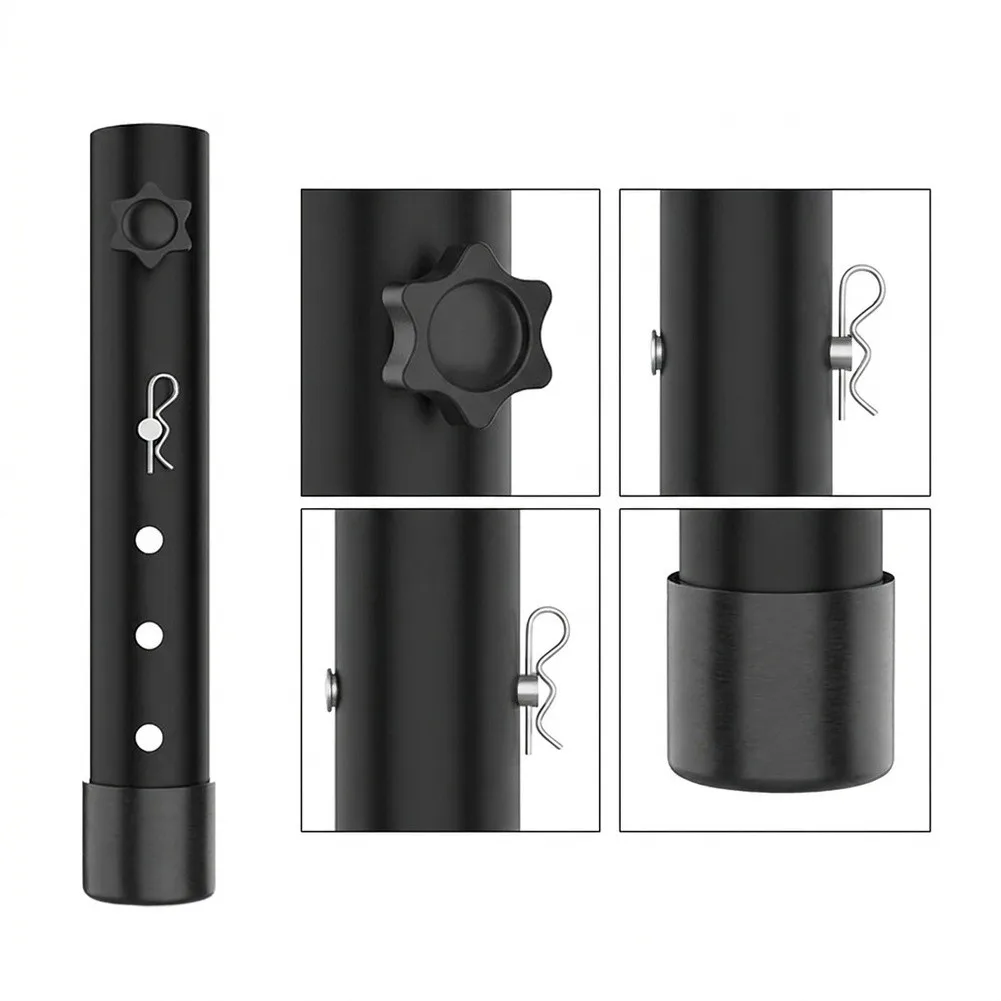 Adjustable Steel Table Leg Riser Height Extender For Folding Banquet Craft Game Tables With Straight Or Curved Legs Black