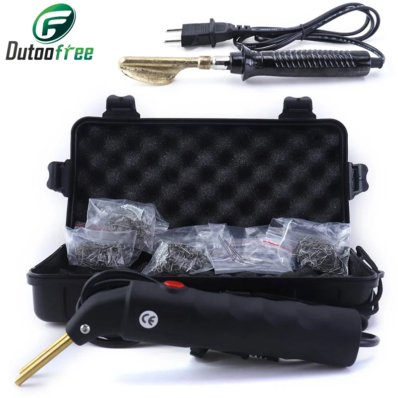 

70-110W Plastic Welding Machine Kit Automotive Bumper Crack Repair Gun With Iron Hot Stapler Welding Soldering Iron Garage Tool