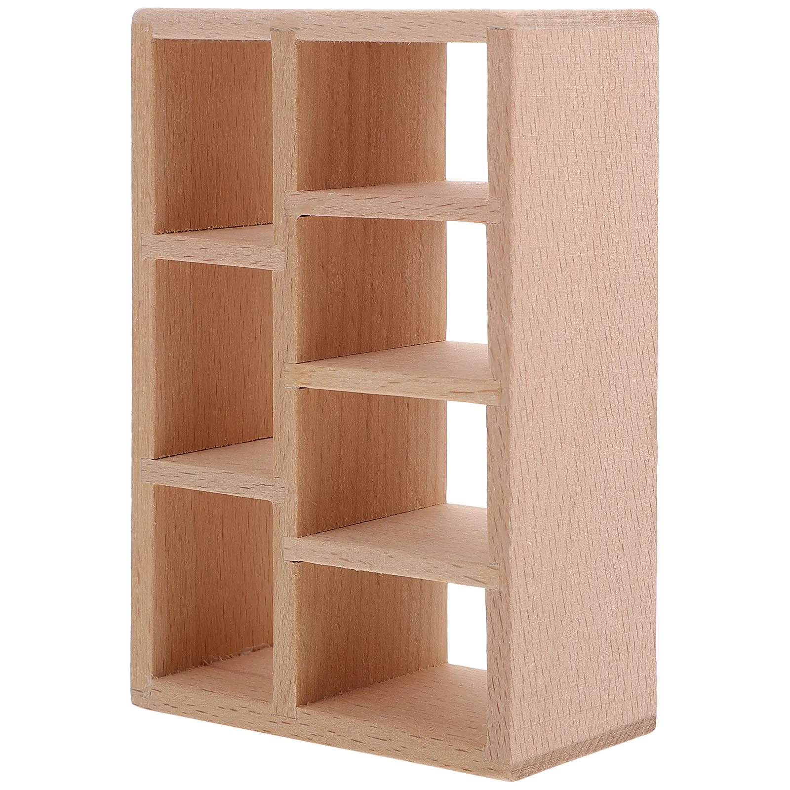 

Wood Miniature Cabinet Furniture Realistic Mini House Bookshelf Ornamental Mini House Adornment Decorative Scene Accessory