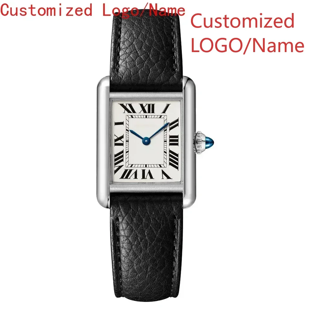 Спортивные мужские и женские кварцевые часы для танков Relogio Masculino, золотые, серебряные, черные кожаные женские часы по индивидуальному заказу