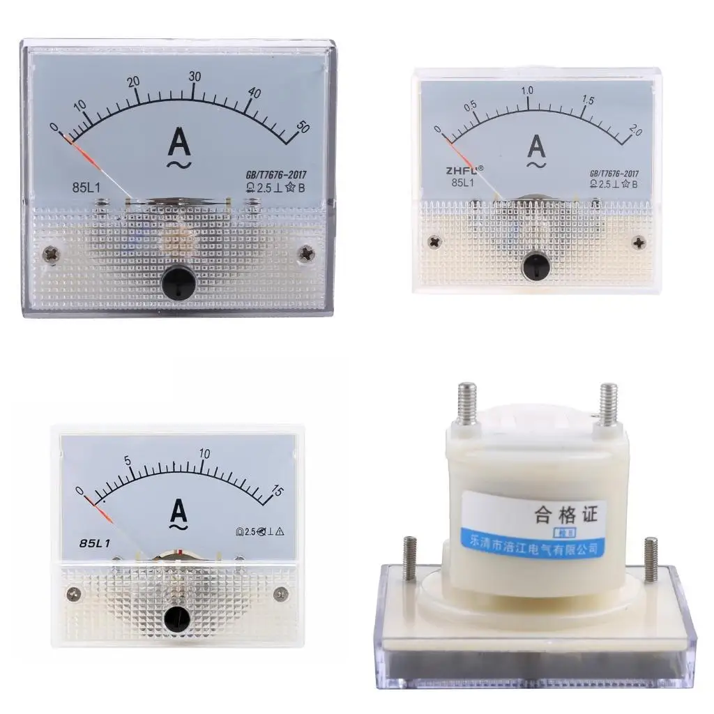 

Y1UD 85L1 AC Panel Meter Analog Panel Ammeter Dial Current Gauge Pointer Ammeter