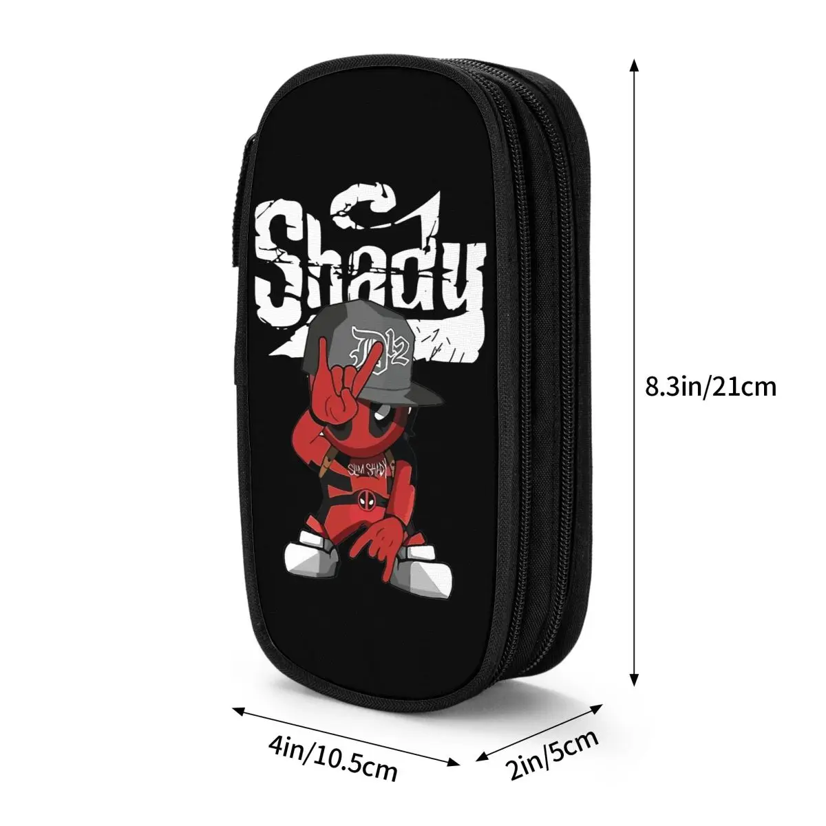 Eminem Slim Shady Pencil Case Pencilcases Pen Box for Student Large Storage Bags School Supplies Zipper Stationery