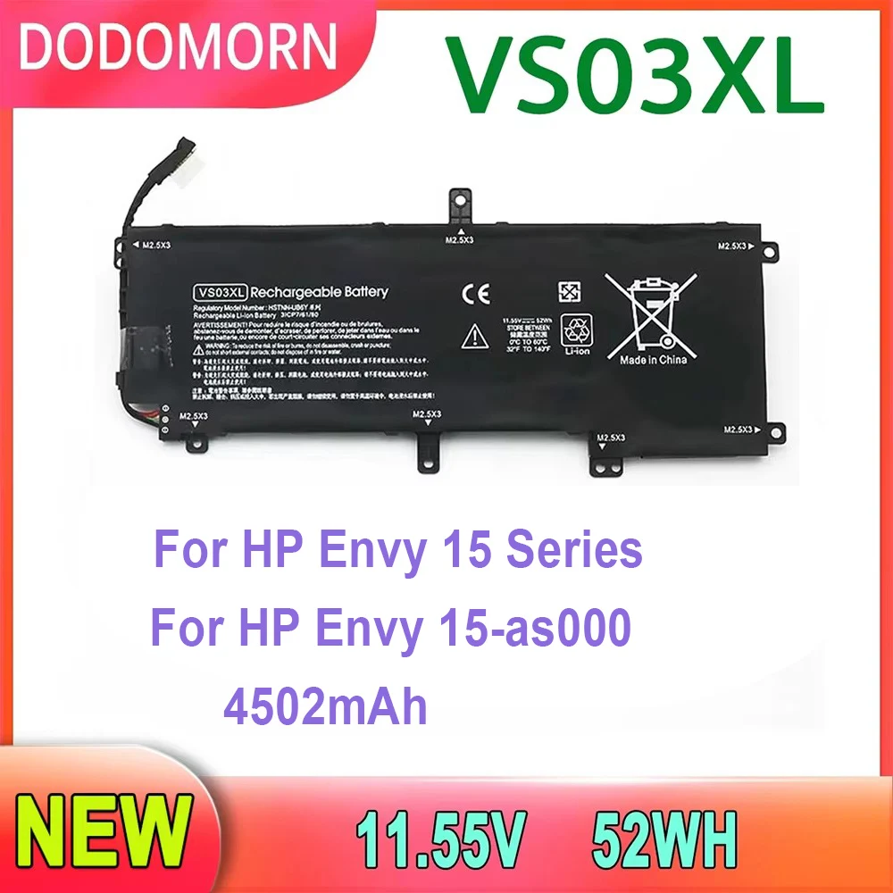 Laptop Battery For HP Envy 15 15-as000 15-as014wm 15-as091ms 15-as100 15-as101ng High Quality Full Capacity 52WH