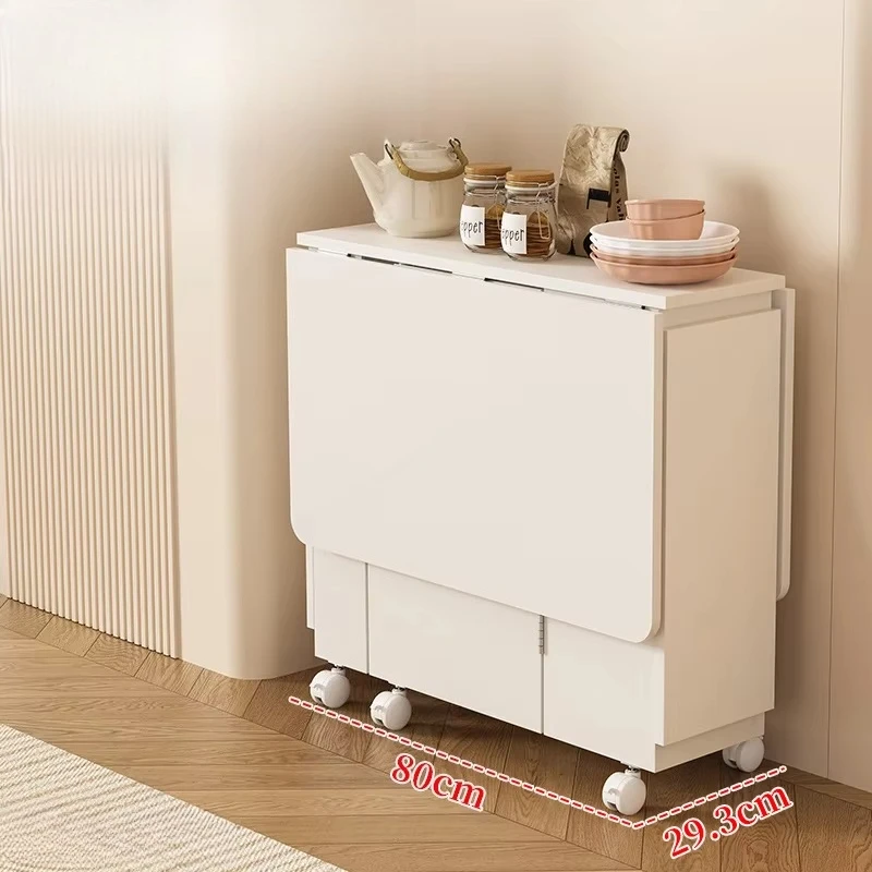 Moderner klappbarer Esstisch im erweiterbaren Design-Panel-Stil für den Wohnraum