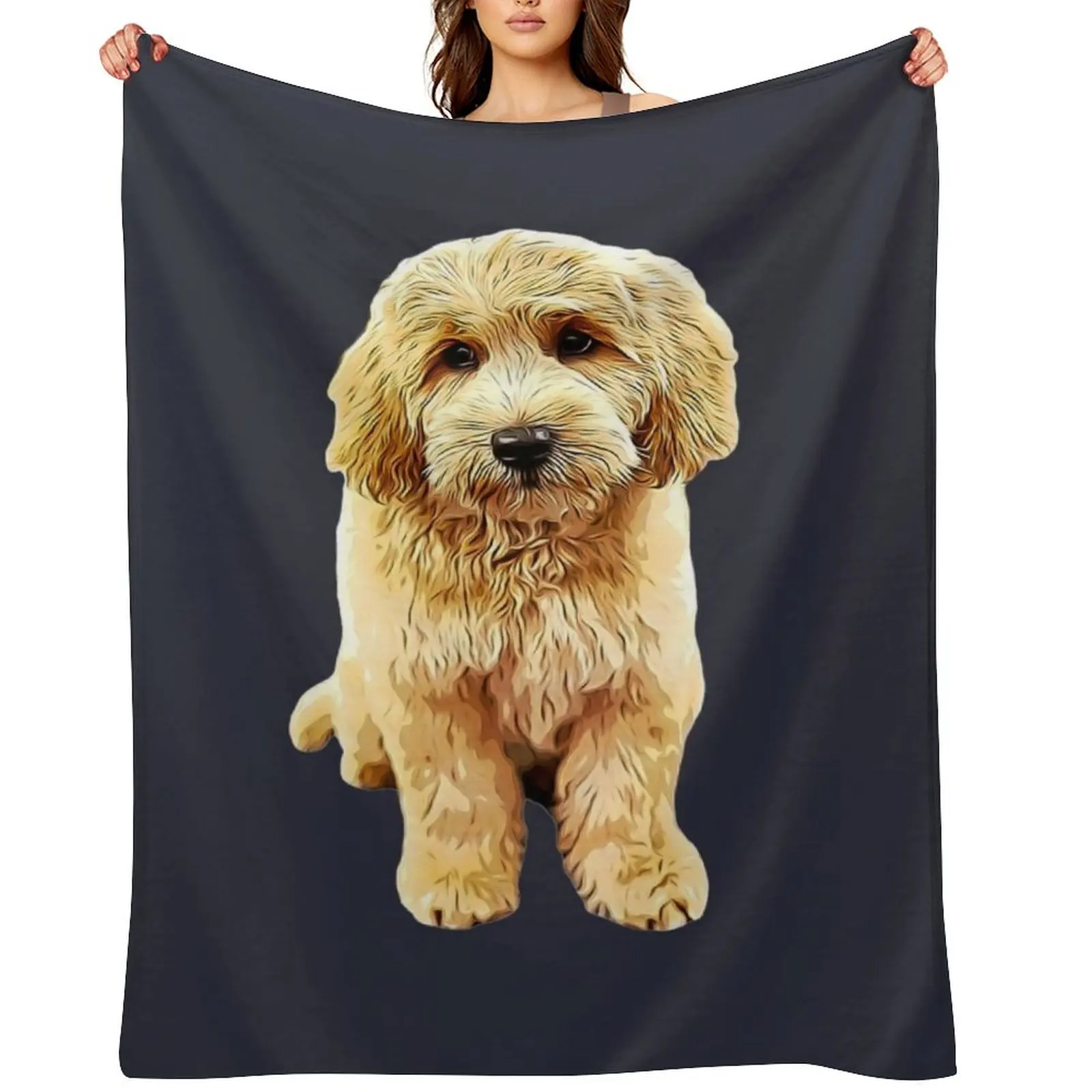 

Goldendoodle Cute Puppy Eyes! Throw Blanket Extra Large Throw Warm Luxury Comforter Blankets