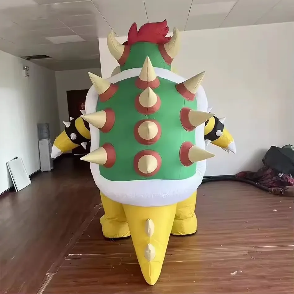 Novo 2m inflável dragão tartaruga mascote traje anime dos desenhos animados dinossauro cosplay adulto carnaval festa de halloween vestido prop gigante