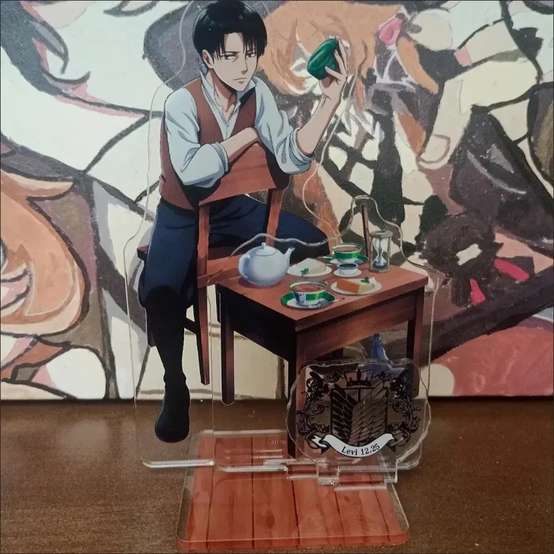 Levi Ackerman Acryl Stand Figuur Aanval op Titan Anime Perifere Cartoon Originaliteit Delicaat Desktop Combinatie Ornament