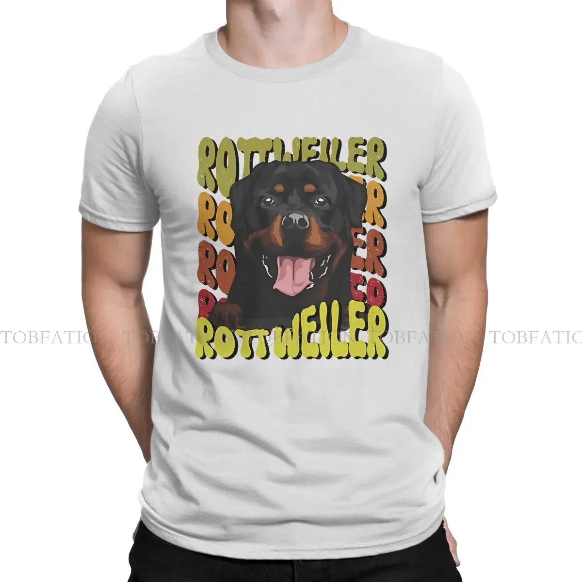 Vintage Classic Newest TShirts Rottweiler Dog Male Graphic Pure Cotton Tops T Shirt O Neck Oversized