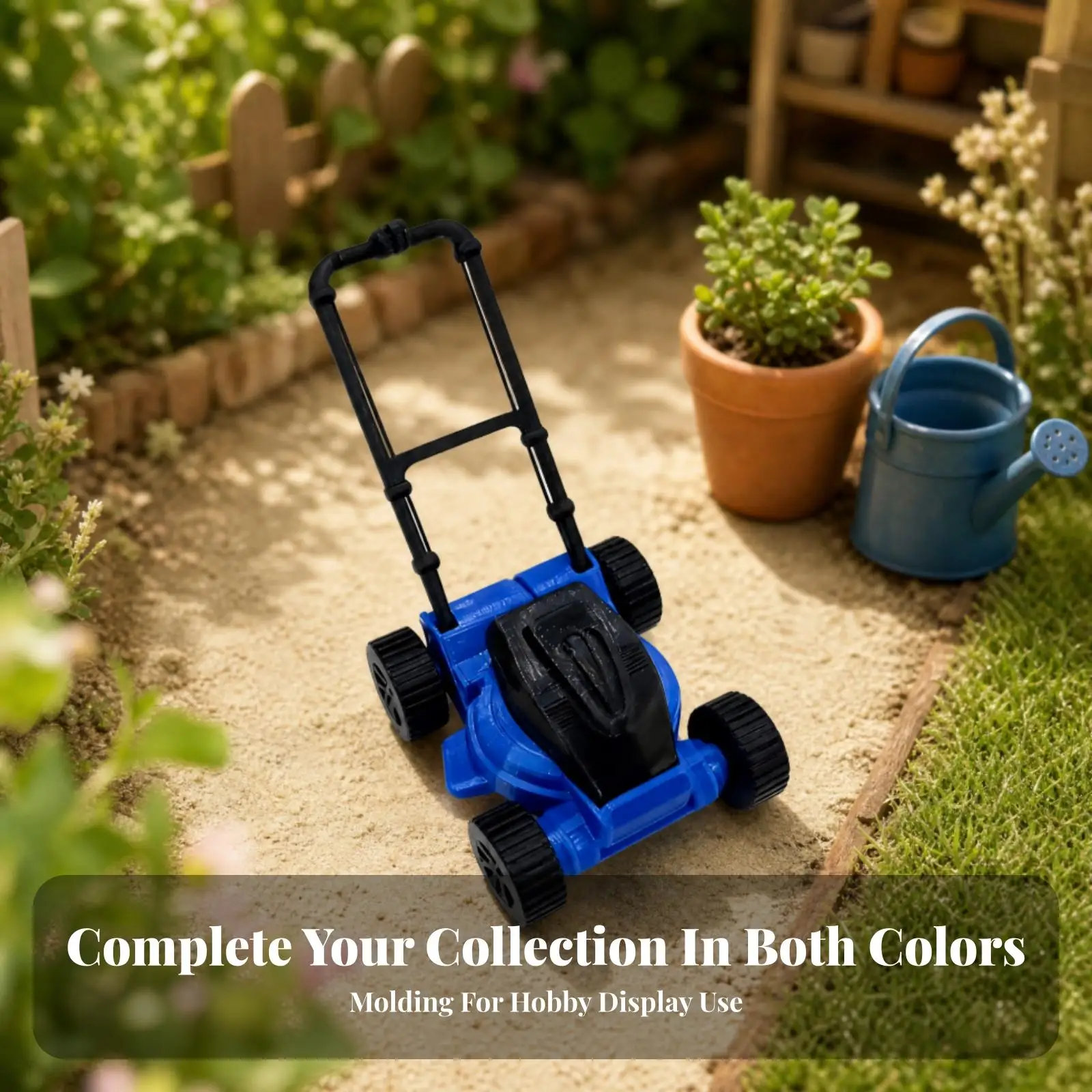 Dollhouse Miniature Lawn Mower Push Handle Garden Tool for 1 12 Scale BJD Scene Decor Accessory