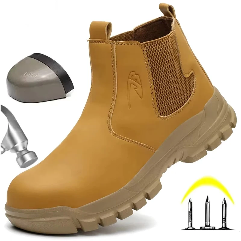 

Galeskylee Men's Safety Work Boots Steel Toe Shoes Anti Impact And Anti-puncture Outdoor Adventure Hiking Tactical Boots
