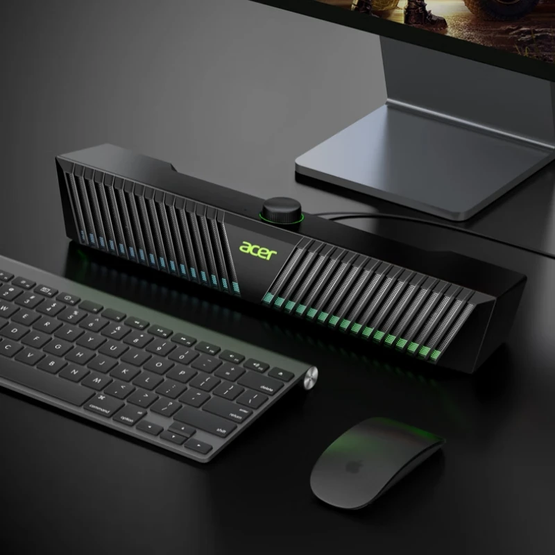 2.0 Аудио Киберспортивные игровые колонки 3D Стерео объемный RGB окружающий свет Встроенные Hi-Fi Bluetooth звуковые панели Настольный компьютер Аудио