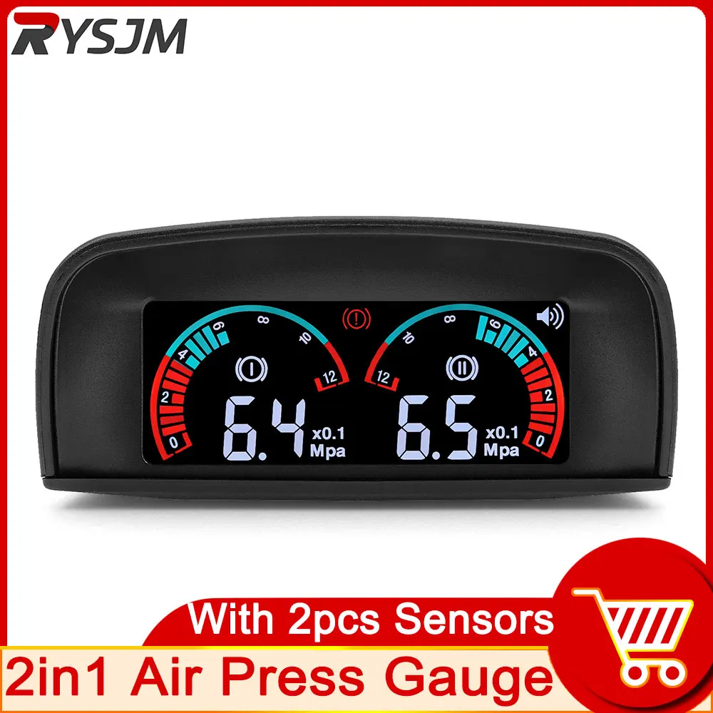 

Oil Pressure Gauge with Alarm 0.4 Mpa Car Digital Meter LED Display 9-35V Vehicle with 1/8NPT Sensor Alarm Function Oil Pressure