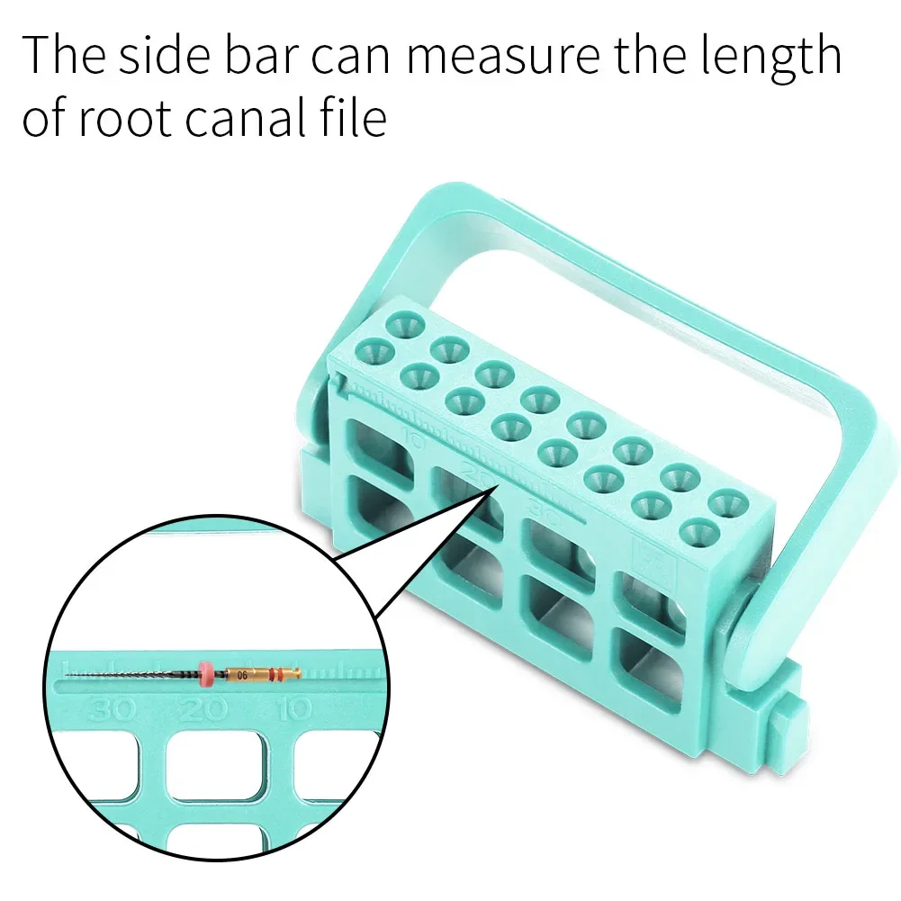 5 Colors Dental Endo Root Canal File Holder 16holes For Dental Files/Drills Film & Reamer