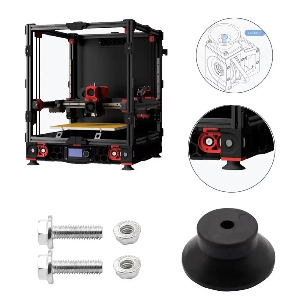 Durable Non-slip 3D Printer Foot Pad Shockproof Anti Vibration Printer Foot Pads Anti Vibration Mount for DIY 3D Printer