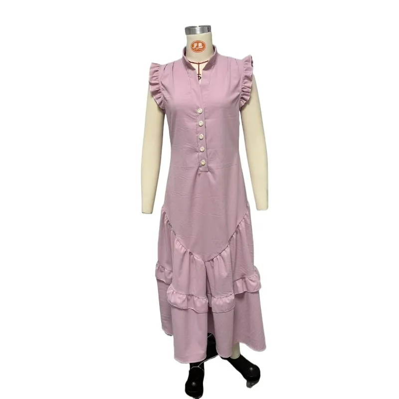 European American New Temperament Elegant Minimalist Cotton Linen Women's Sleeveless Dress Exquisite Simple Casual Fashion Trend