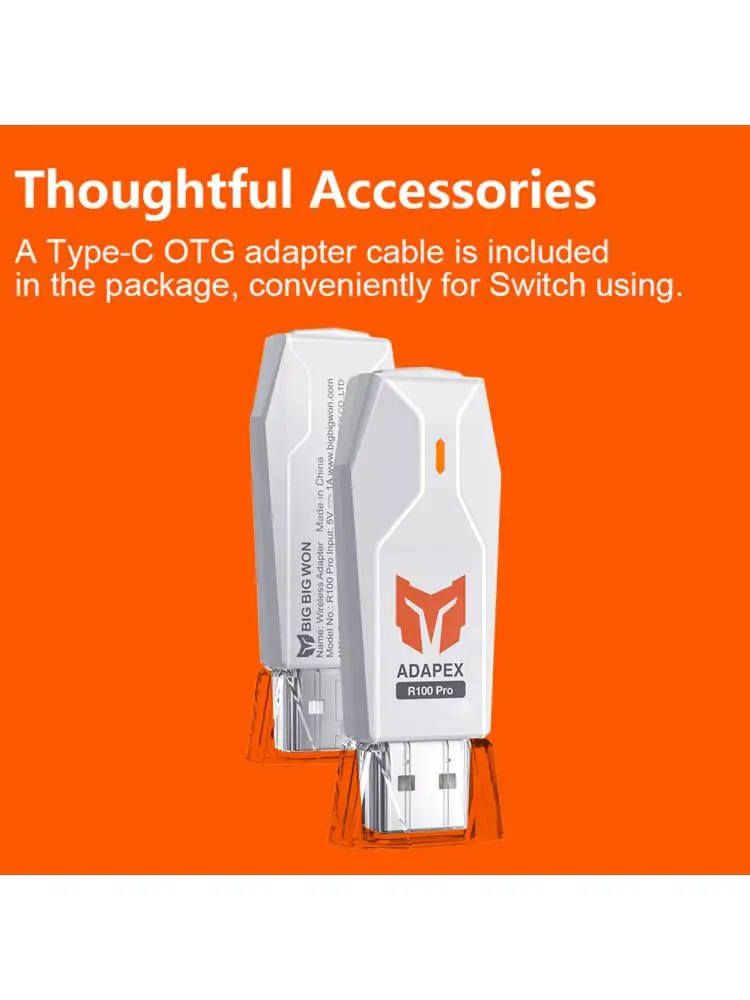 BIGBIG WON R100 Pro USB Wireless Adapter für Windows PC Switch PS4 PS5 XBOX One S