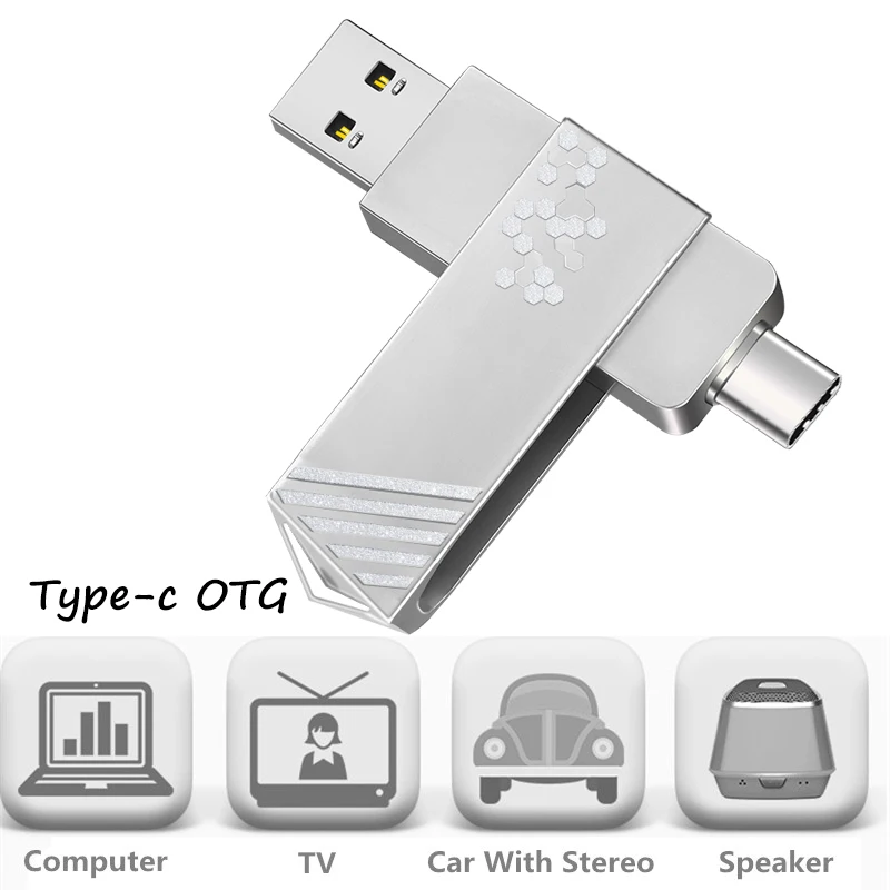 

Флешка USB-C 2.0, 128 ГБ/64 ГБ/32 ГБ/16 ГБ/8 ГБ, металлический флэш-накопитель OTG, USB-накопитель типа C, быстрая передача, креативный подарок