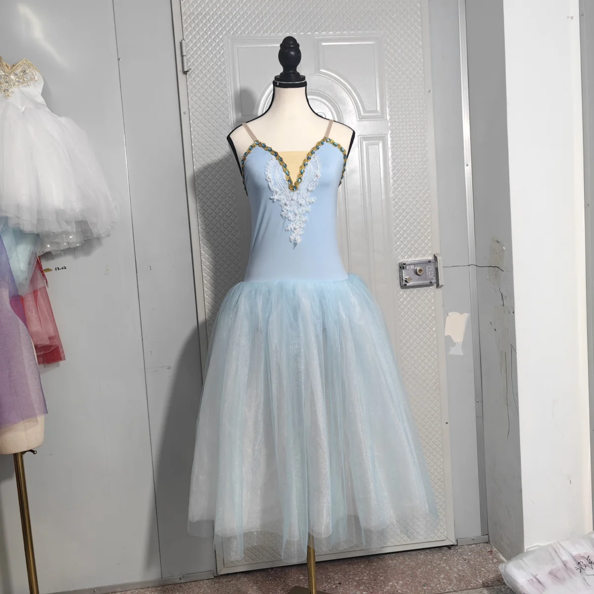 Spódnica baletowa Tutu damska sukienka długie Vestidos dla dziewczynek odzież sportowa łabędź spódnice do tańca brzucha — zdjęcie 7