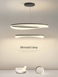 Modern Simple Circle Living Room Led Pendant Lights Acrylic Dimmable Bedroom Chandelier Indoor Lighting Home Decor Lamp Fixtures