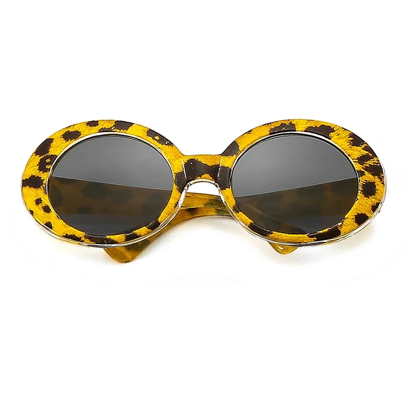 Cat Fashion Leopard Print Sunglasses Pet Small Dog Round Glasses Product for Dog Cat Sunglasses for Photography Pet Accessories