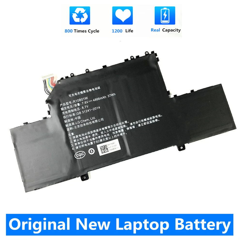 

CSMHY Original New 4866mAh/37WH R10B01W Laptop Battery For Xiaomi Air 12.5 Inch 161201-01 161201-AA 15.6" 13.3" Notebook