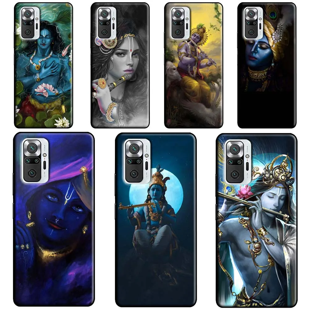 Indian God Lord Krishna Case For Xiaomi Redmi Note 12 Pro 11 8 9 10 Pro 9S 10S 11S 12S Redmi 12C 10C 9C 10A Cover