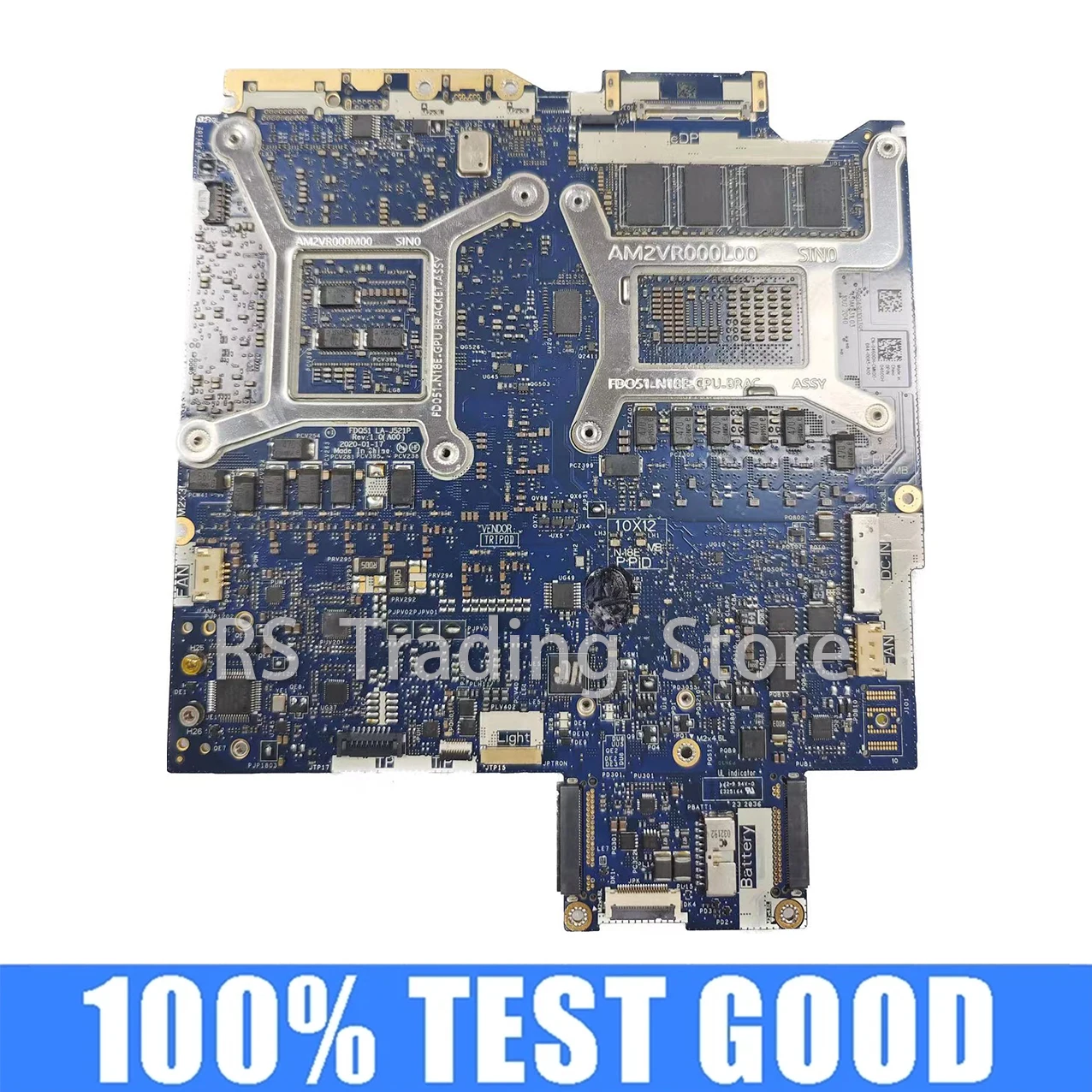 

CN-0460GH 0460GH 460GH For DELL M17 R3 Laptop Motherboard With SRH8Q I7-10750H CPU N18E-G2R-A1 RTX2070 GPU FDQ51 LA-J521P