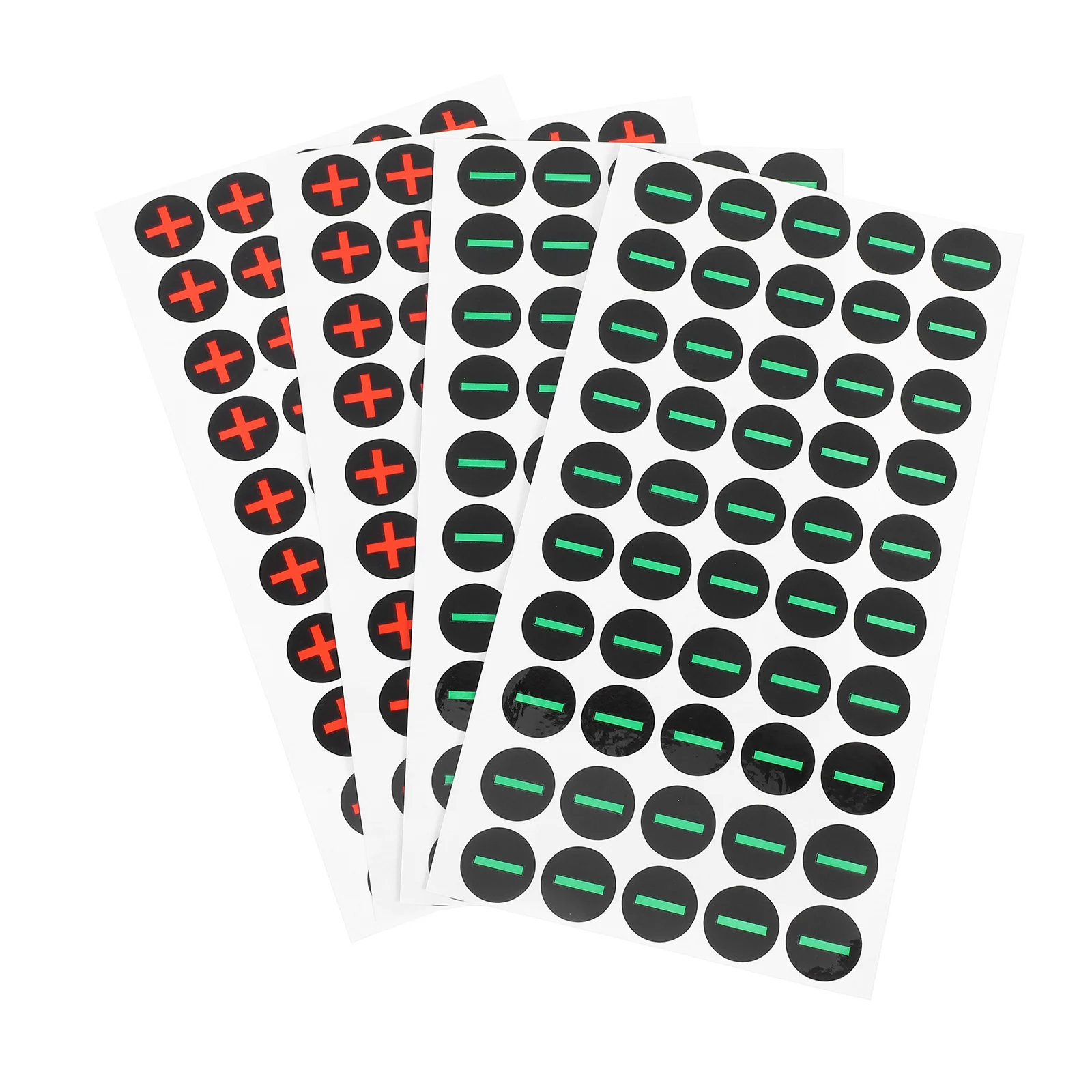 4 Sheets Durable Waterproof Polarity Stickers Self Adhesive Warning Labels Clear Markings Safety Compliance