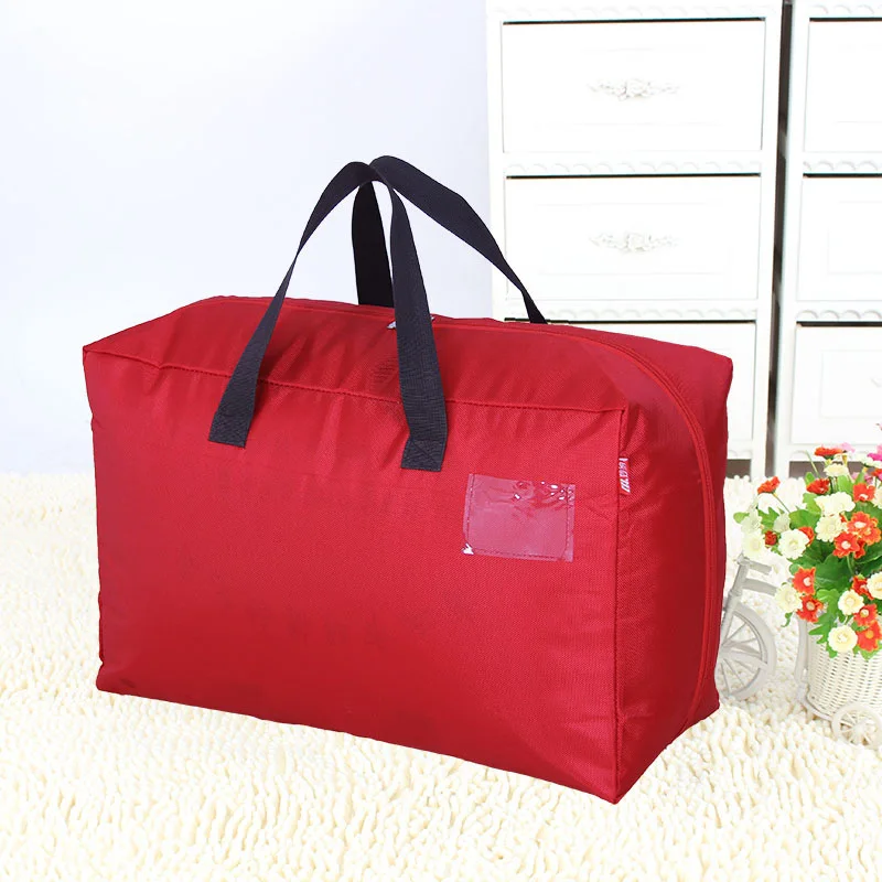 

Pure Color Closet Bag Multifunction Training Handbag Portable Clothes Storage Bag Zipper Household Organizer Quilt Pillow Bag