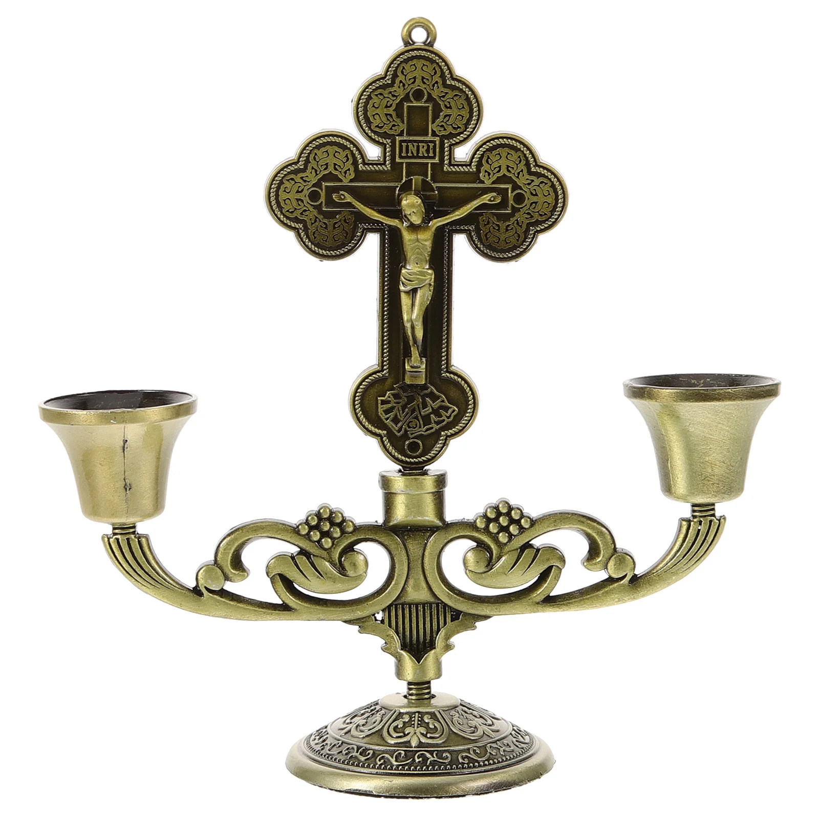 Vintage Decor Alloy Craft Candlestick Base Holders Udekoruj stół kościelny Cynk Europejski styl metalowy