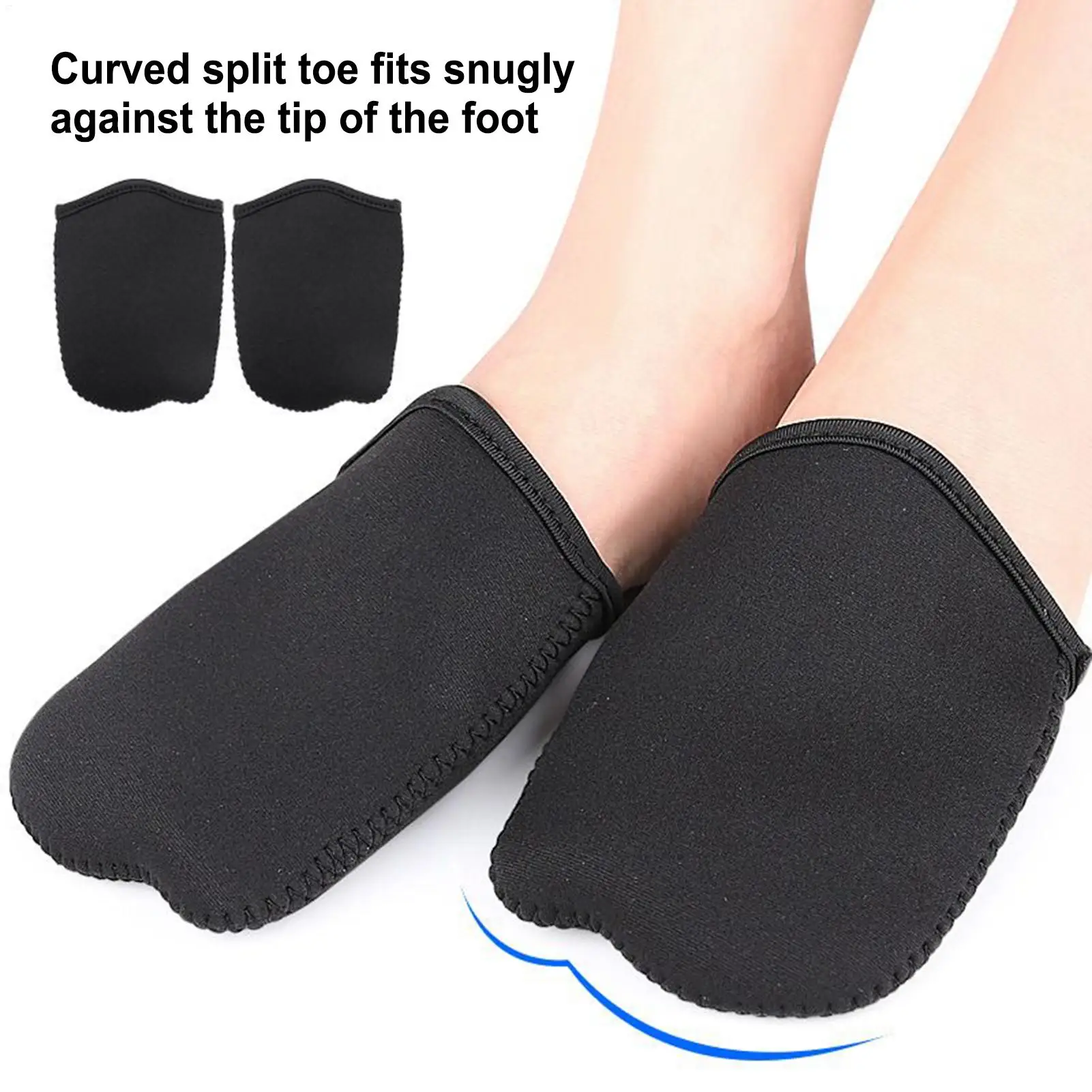

Toe Topper Socks Women Mule Toe Topper Non-Slip Socks For Practice Fitness Workout Martial Art Exercise Studio Gym Pilates Yoga