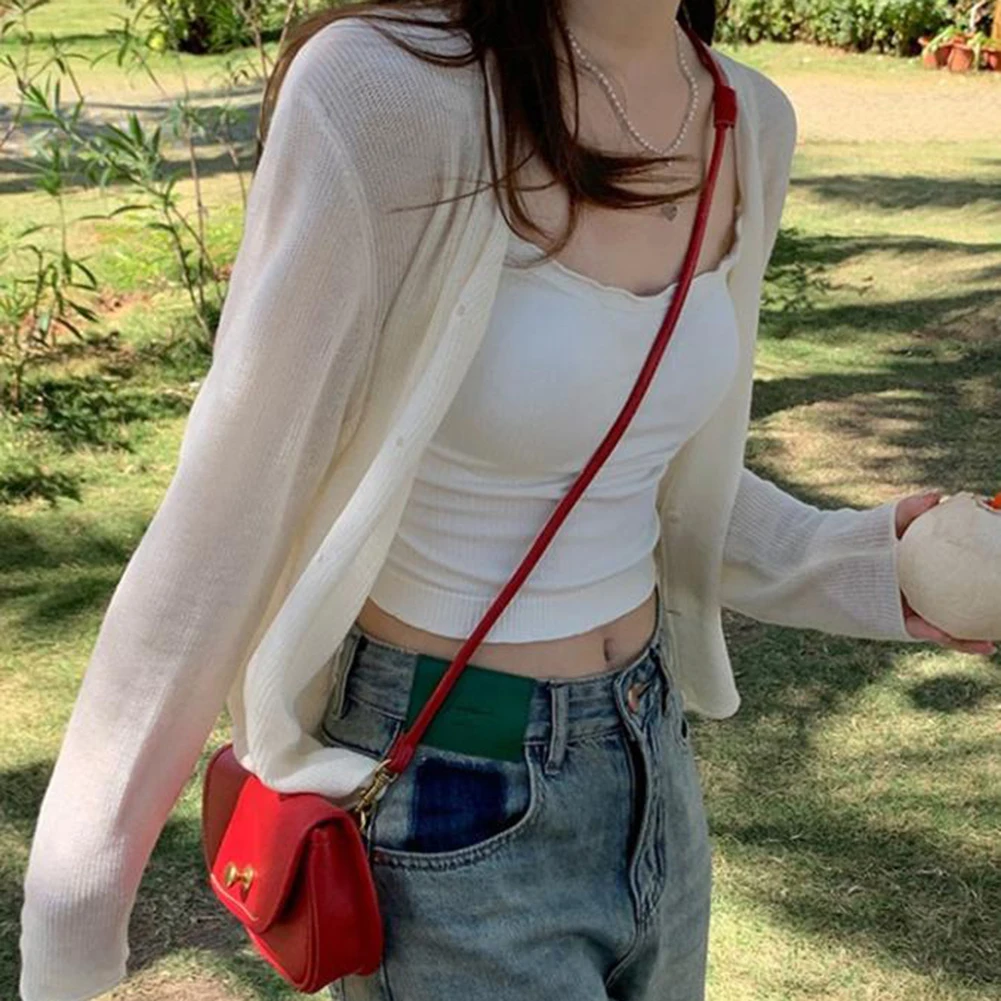 

Легкая дышащая вязаная куртка-накидка для пляжа и велоспорта, однотонная, женская, летняя, с защитой от солнца