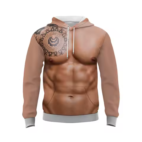 Autumn Funny Muscle 3D Print Hoodies Men Women Fashion Casual Sweatshirts Oversized Hoodie Pullovers Tracksuit Clothing