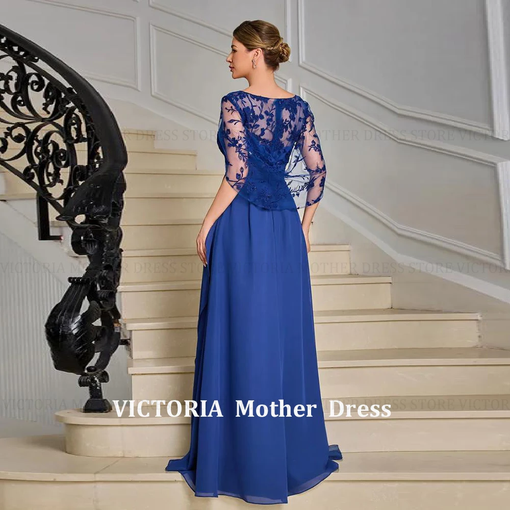 VICTORIA Customized Elegant Mother of the Bride Dress 2026 Appliques Pleat A-Line Scoop Formal Wedding Guest Gowns Evening Dress