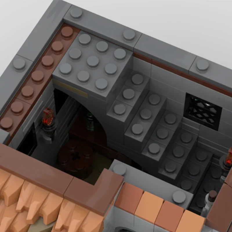 Modelo de Castillo Medieval Moc, bloques de construcción, León, caballeros, tecnología de salida, bloques modulares, regalos, juguetes de Navidad, conjuntos de bricolaje, montaje