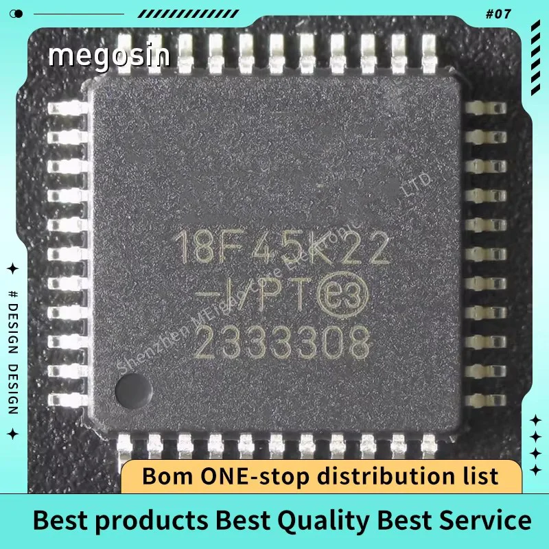 1~5PCS/LOT PIC18F45K22-I/PT 8-bit Microcontroller Chips TQFP-44 Programmable Logic Devices