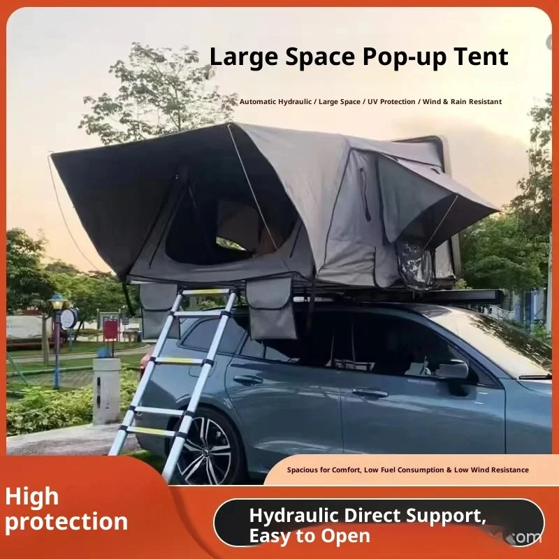 Hard Shell Aluminum Roof Tent Camping Four-season Fully Automatic Car Can Fabric Self-driving Tour Outdoor Equipment One