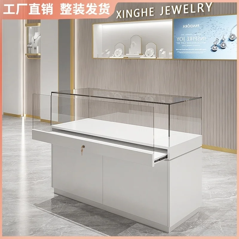 

Custom. [Environmental Plate] Customized Shopping Mall Glass Cabinet Display Cabinet Jewelry Counter Exhibitio