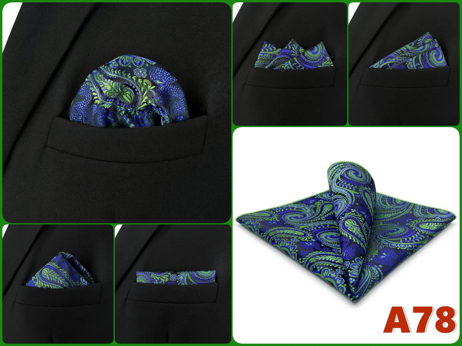 Luxury Mens Pocket Square Handkerchief Multiple Designs Classic Suit Hanky Large Striped Gentlemen Wedding Party Gift for Men