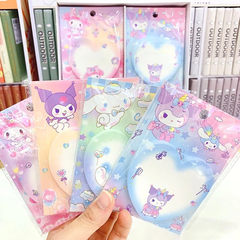 20pcs/lot Sanrio Melody Kuromi Memo Pad Cinnamoroll Sticky Notes Stationery Label Notepad Planner Sticker Post School Supply