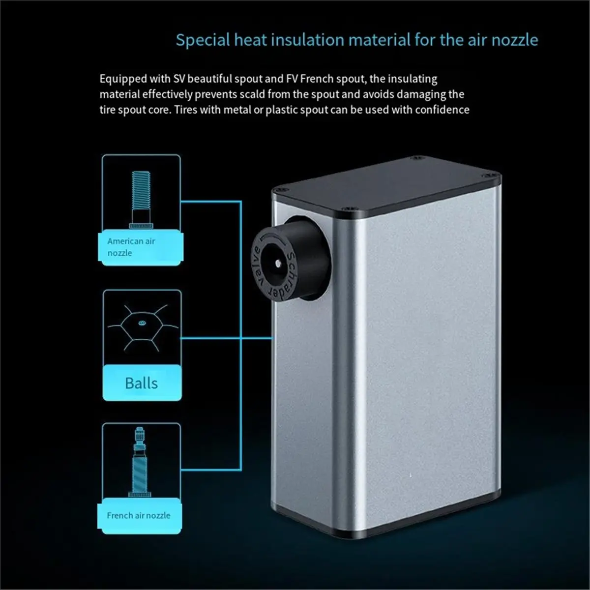 618 Mega Sale Universal Bike Tire Pump Max 100PSI Portable Electric Bicycle Air Pump Low Noise Compatible Schrader/Presta Valve