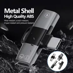 NEW High Quality OTG USB Type C Splitter To Double Jack Cable C Converter AUX PD15W Type Adapter Charge Audio Headphone L3J4