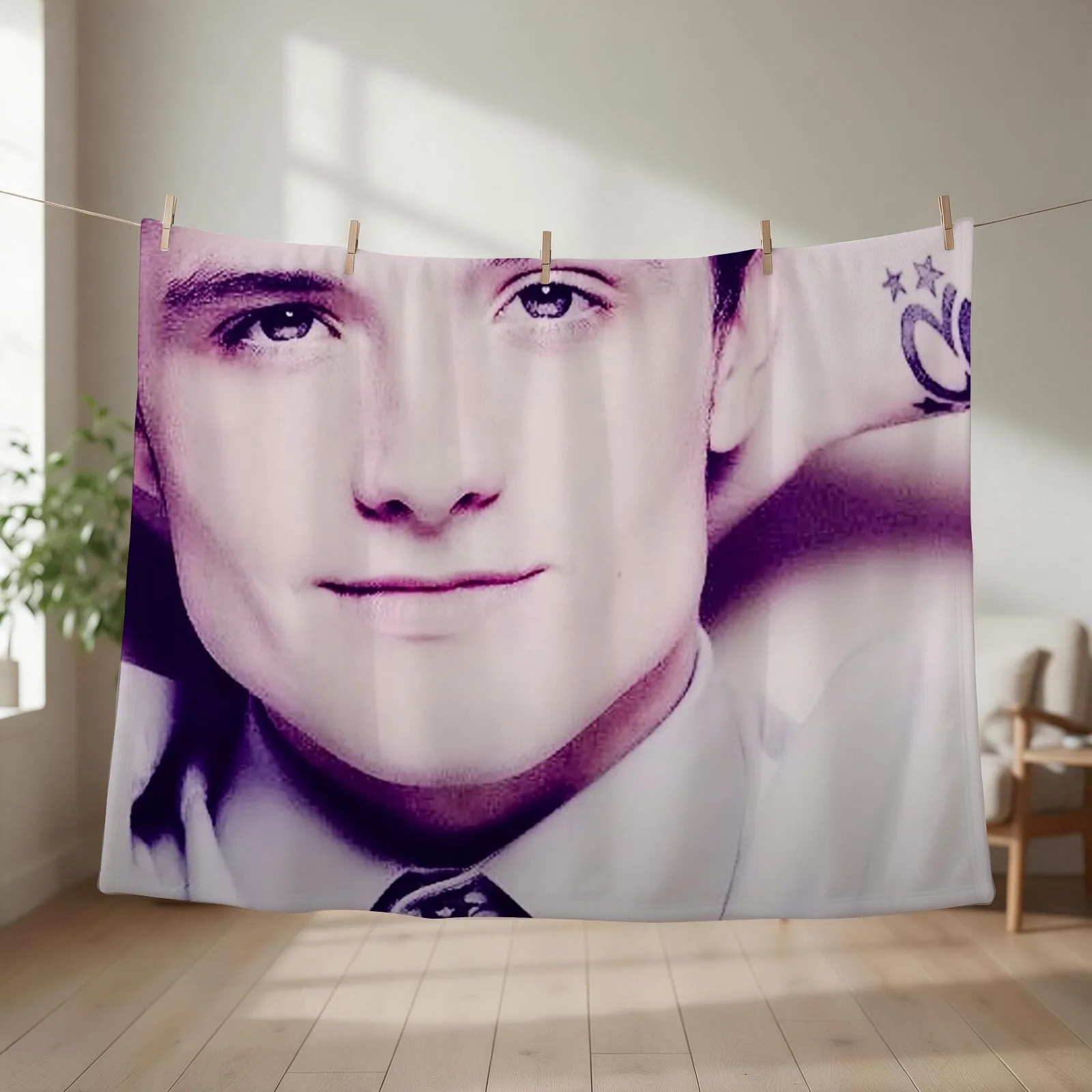whistle josh hutcherson Throw Blanket couch cozy soft plush fuzzy picnic outdoor blanket