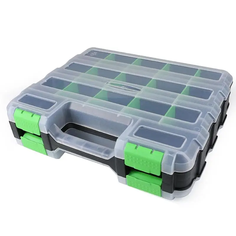 A20F-Multipurpose Tools Organizer Box With 34 Compartments Hardware Storage Container For Nuts Small Parts Screw Fasteners