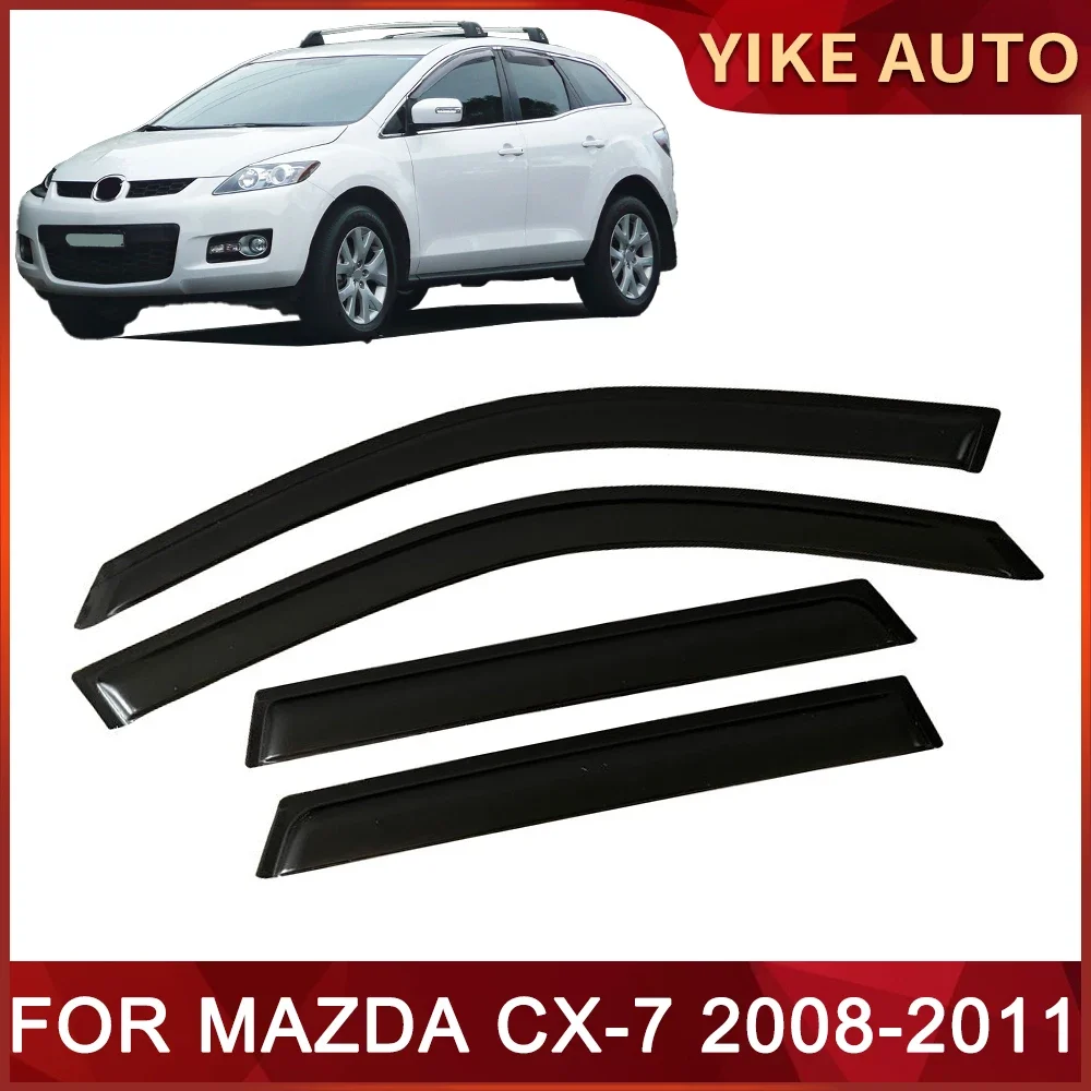 Window Visor for MAZDA CX-7 ER 2008-2011 Weathershied  Door Visor Wind Sun Rain Guards Side Window Wind Deflectors Auto Parts