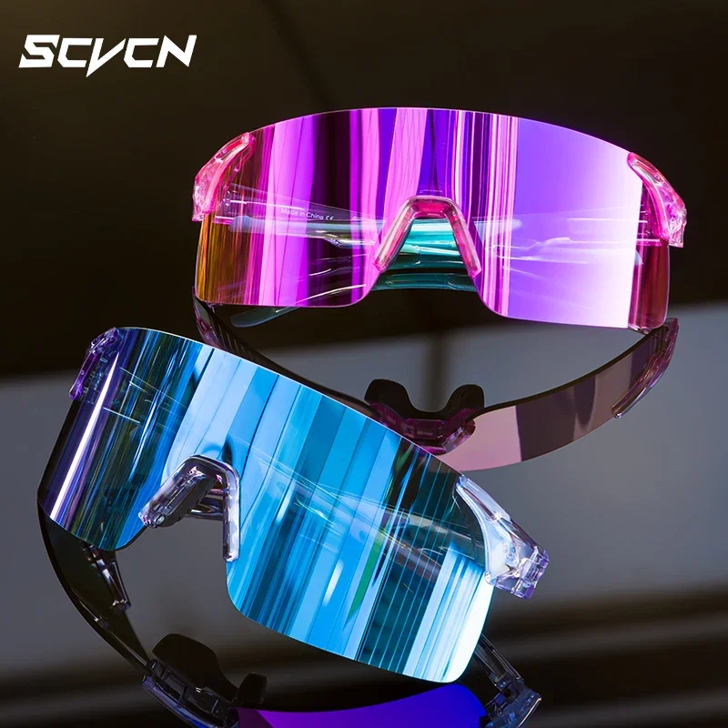 SCVCN NEW Fashion Cycling Sunglasses for Men Women MTB Fishing Golf Driving Luxury Bike Glasses Shades 2024 Photochromic UV400