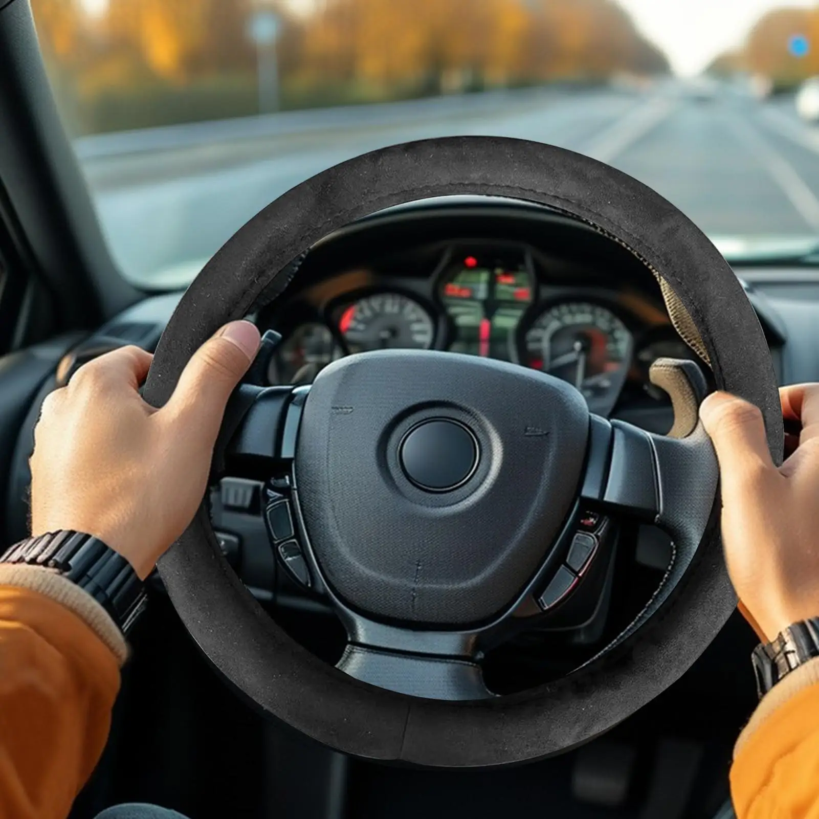 

Грелка на руль, 12 В, теплые, мягкие, с подогревом, автомобильные аксессуары, чехол на руль для грузовиков, пикапов, кемпинга, ежедневных поездок на работу