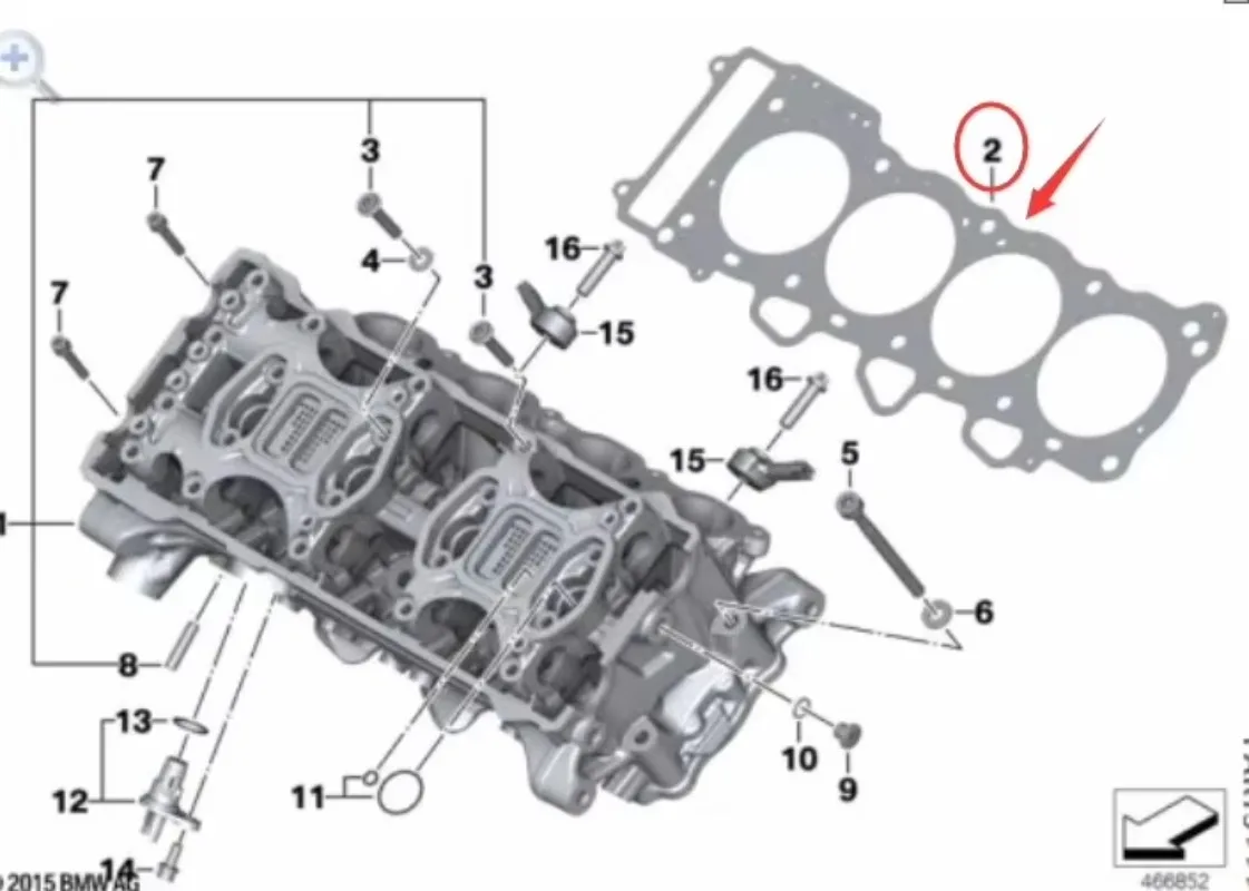 For S1000RR S1000XR S1000R Medium Cylinder Head Washer Cylinder Washer